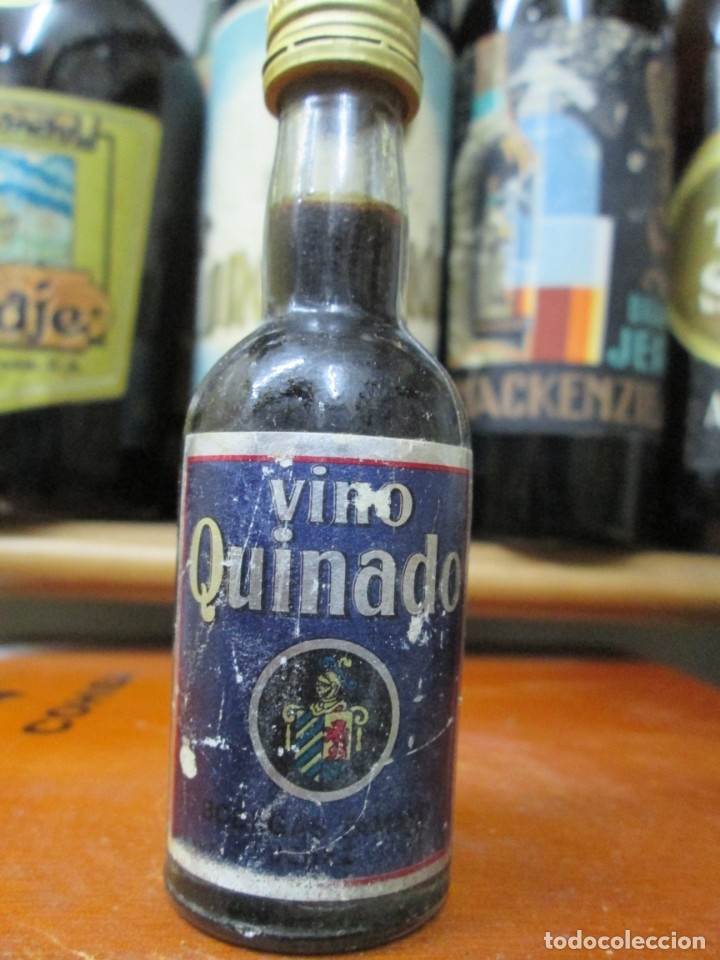 Coleccionismo de vinos y licores: ANTIGUO BOTELLIN BRANDY CO&Ntilde;AC, VINO QUINADO BODEGAS TAMAYO