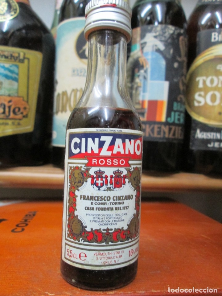 Coleccionismo de vinos y licores: ANTIGUO BOTELLIN BRANDY CO&Ntilde;AC, ZINZANO ROSSO