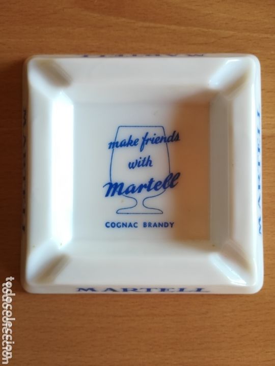 Coleccionismo de vinos y licores: Cenicero publicidad Cognac Brandy Martell Make friends with... - Made in France - Licor