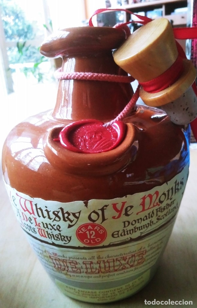 Coleccionismo de vinos y licores: Ye whisky of ye monks 12 a&ntilde;os de luxe sin abrir