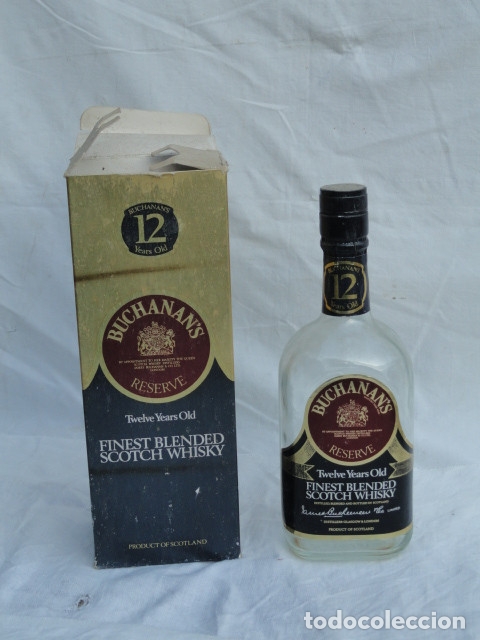 Coleccionismo de vinos y licores: BOTELLA WHISKY BUCHANAN'S CON CAJA.