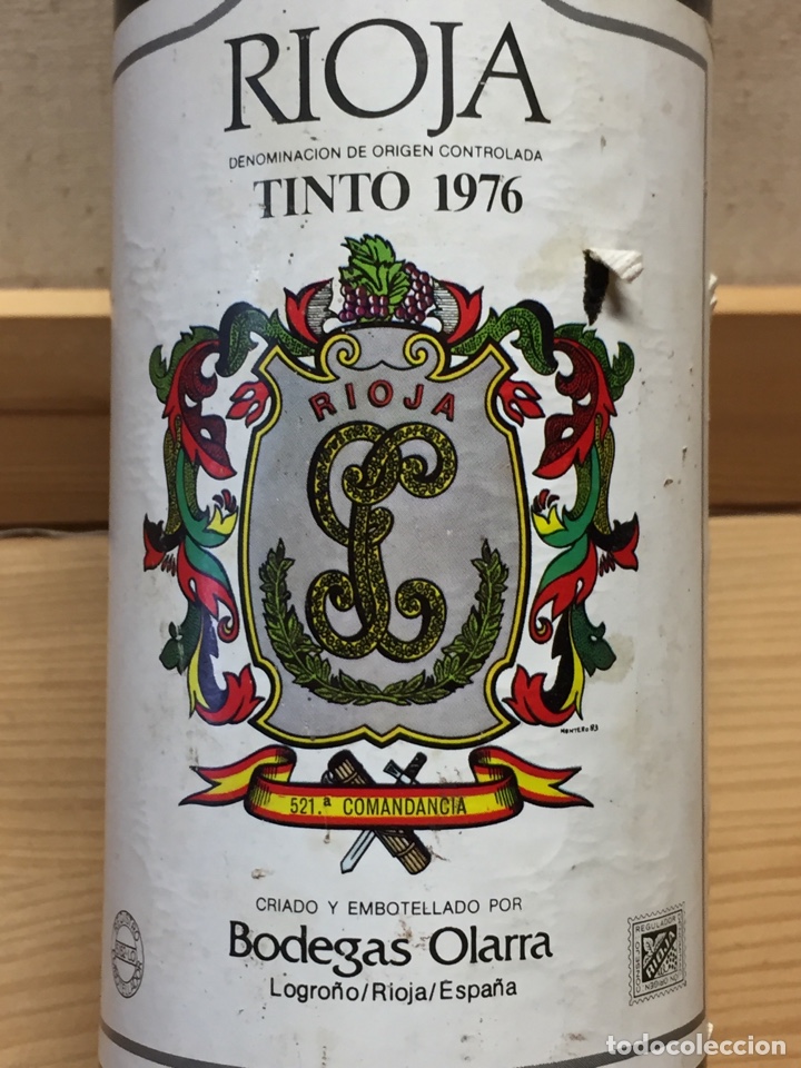 Coleccionismo de vinos y licores: Bodegas Olarra 1976 - Foto 2