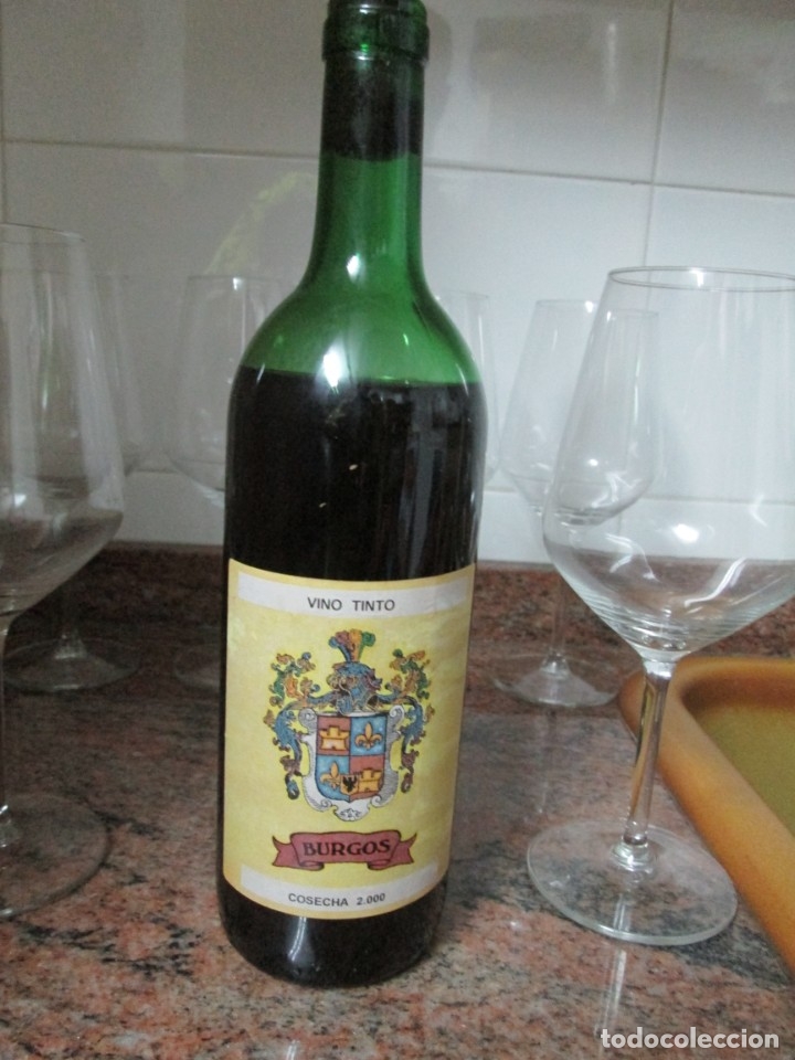 Coleccionismo de vinos y licores: ANTIGUA BOTELLA VINO, TINTO BURGOS 2000