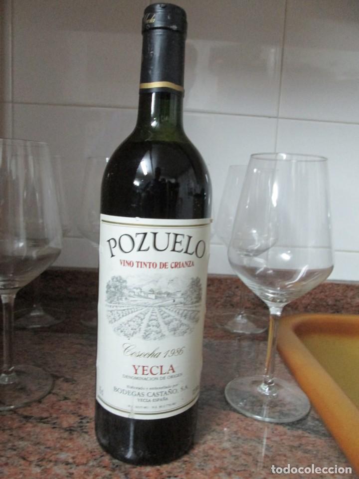 Coleccionismo de vinos y licores: ANTIGUA BOTELLA DE VINO, POZUELO TINTO CRIANZA COSECHA 1986