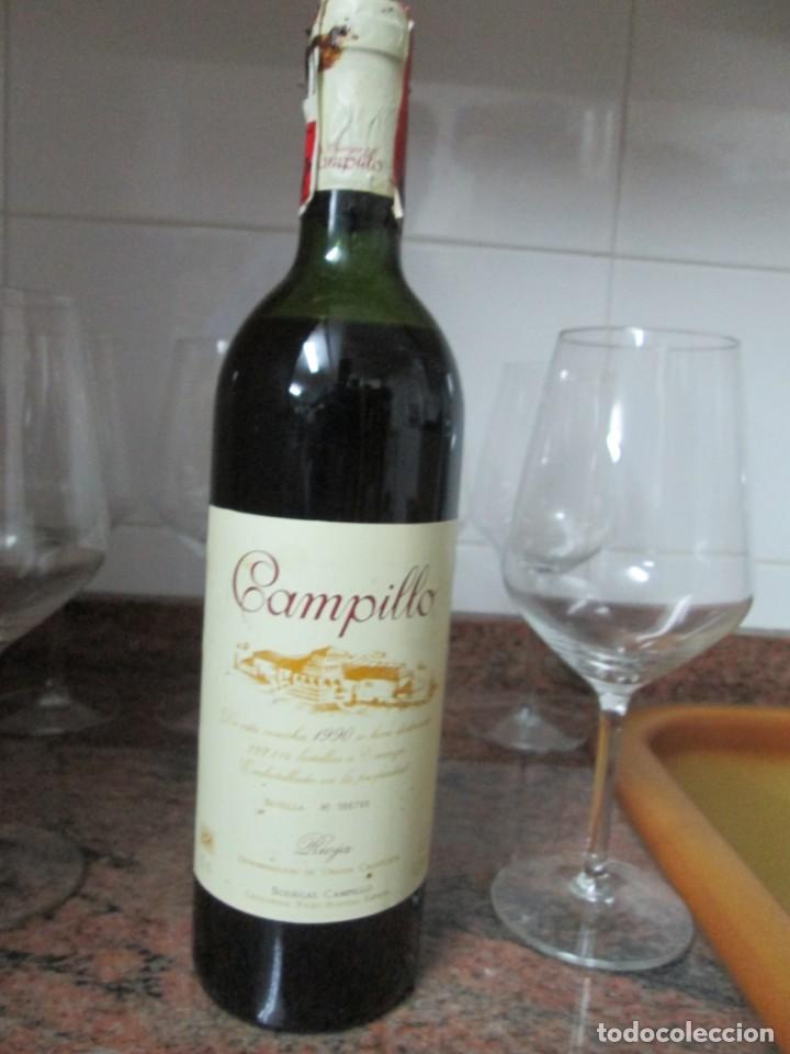 Coleccionismo de vinos y licores: ANTIGUA BOTELLA VINO, CAMPILLO RIOJA 1990