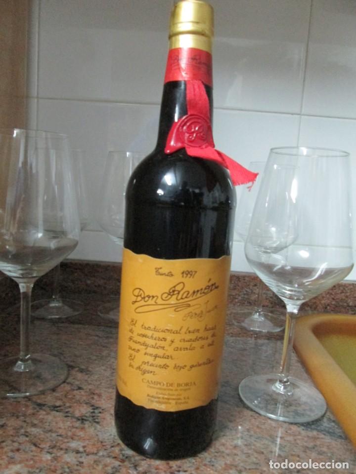 Coleccionismo de vinos y licores: ANTIGUA BOTELLA VINO DON RAMON 1997 CAMPO DE BORJA