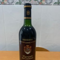 Coleccionismo de vinos y licores: BOTELLA VINO RIOJA MARQUES DE CACERES 1994. Lote 183795982