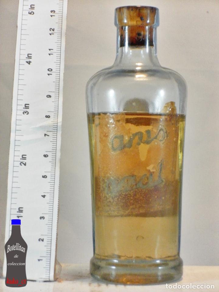 Sammlung von Weinen und Lik&ouml;ren: BOTELLITA BOTELLIN ANIS AZUL DESTILERIAS MONTPLET