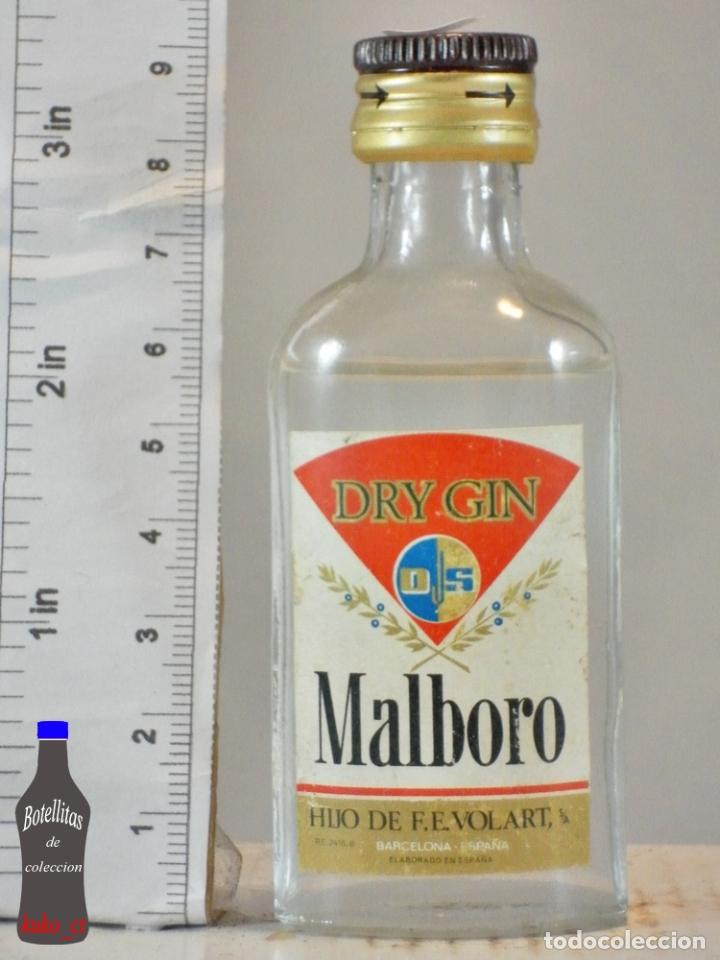 Sammlung von Weinen und Lik&ouml;ren: BOTELLITA BOTELLIN DRY GIN MALBORO HIJO DE F.E. VOLART BARCELONA ESPA&Ntilde;A