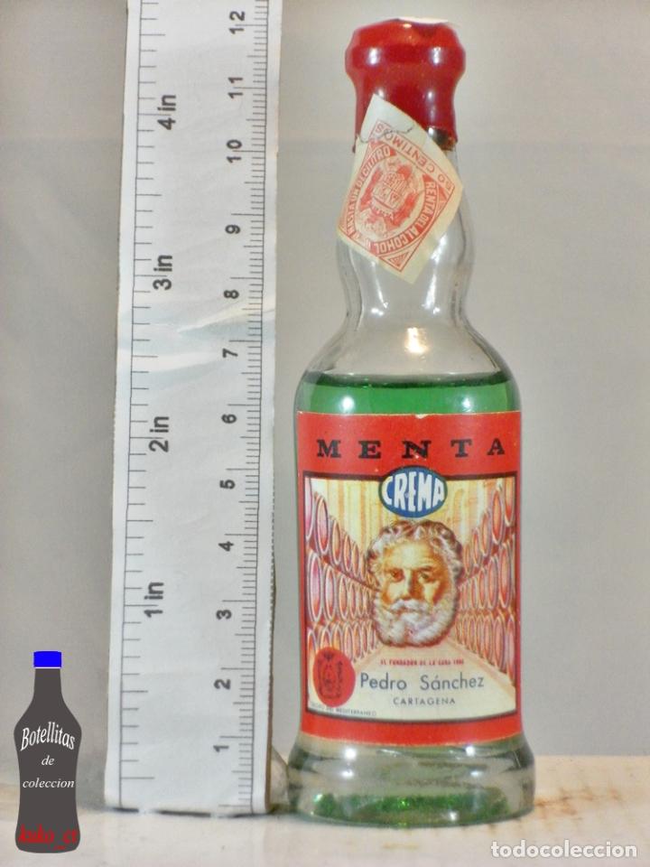 Coleccionismo de vinos y licores: BOTELLITA BOTELLIN CREMA DE MENTA LICOR 49 PEDRO SANCHEZ CARTAGENA
