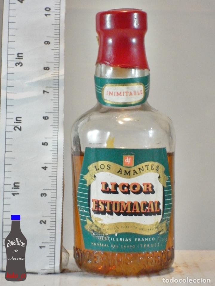 Coleccionismo de vinos y licores: BOTELLITA BOTELLIN LOS AMANTES LICOR ESTOMACAL DESTILERIAS FRANCO MONREAL DEL CAMPO TERUEL