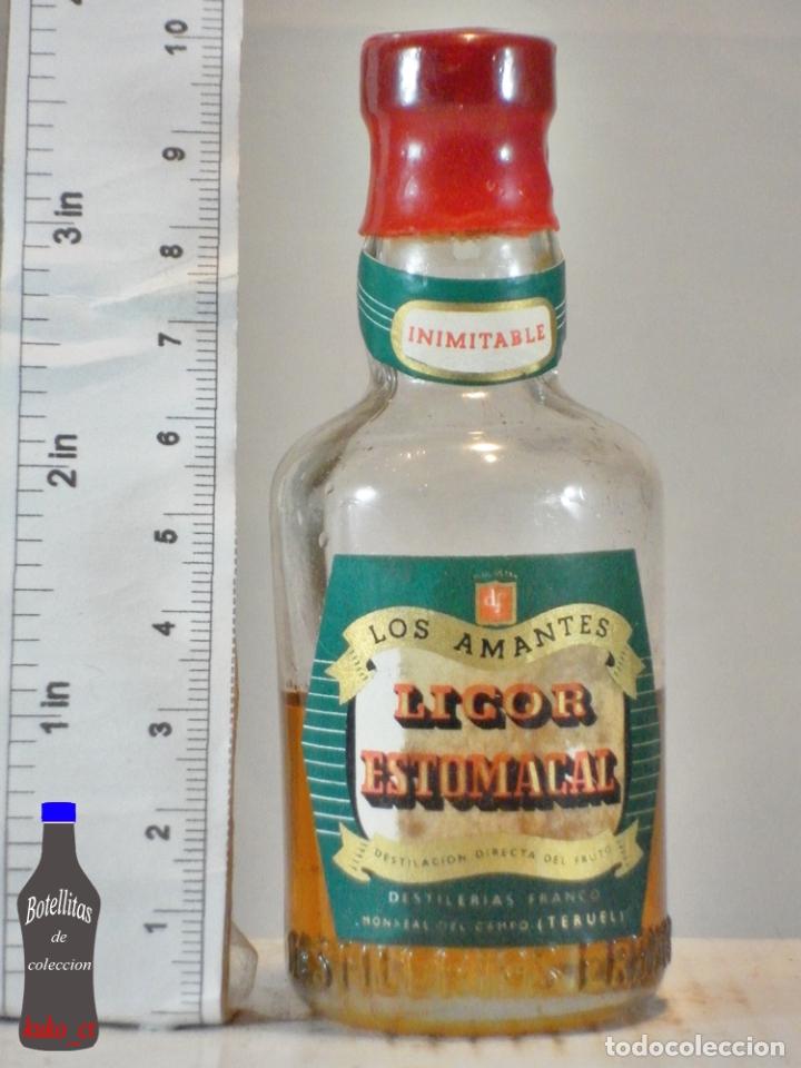 Coleccionismo de vinos y licores: BOTELLITA BOTELLIN LOS AMANTES LICOR ESTOMACAL DESTILERIAS FRANCO MONREAL DEL CAMPO TERUEL