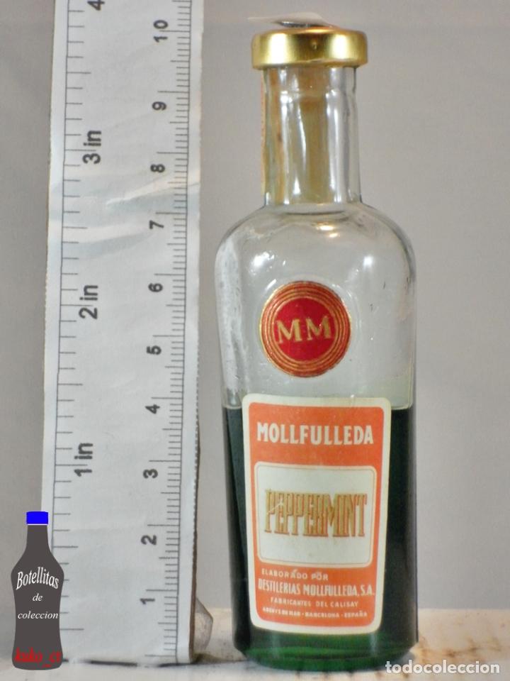 Sammlung von Weinen und Lik&ouml;ren: BOTELLITA BOTELLIN PEPPERMINT DESTILERIAS MOLLFULLEDA S.A. ARENYS DE MAR BARCELONA