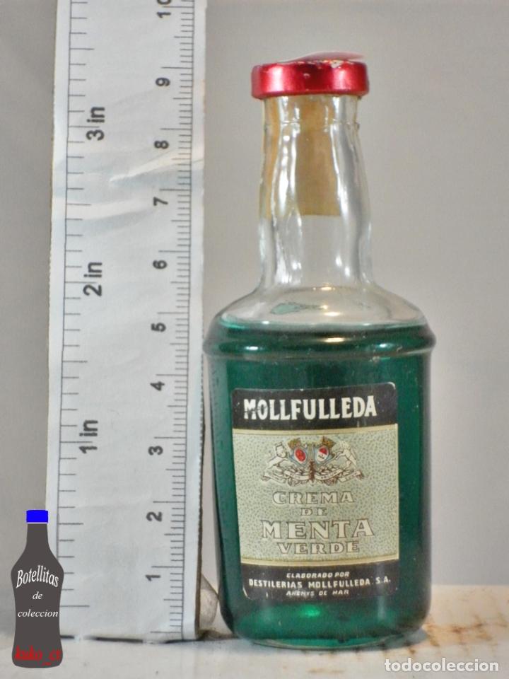 Sammlung von Weinen und Lik&ouml;ren: BOTELLITA BOTELLIN CREMA DE MENTA VERDE DESTILERIAS MOLLFULLEDA S.A. ARENYS DE MAR ESPA&Ntilde;A