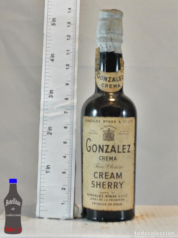 Sammlung von Weinen und Lik&ouml;ren: BOTELLITA BOTELLIN CREMA SHERRY FINE OLOROSO GONZALEZ BYASS JEREZ