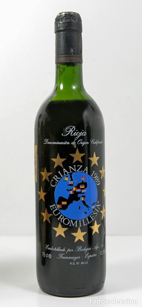 Collection of wines and liquors: BOTELLA DE VINO RIOJA EUROMILLESIA - CRIANZA 1989 - BODEGAS AGE - FUENMAYOR