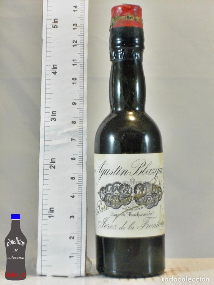 Sammlung von Weinen und Lik&ouml;ren: BOTELLITA BOTELLIN PALO CORTADO SUPERIOR AGUSTIN BLAZQUEZ JEREZ DE LA FRONTERA