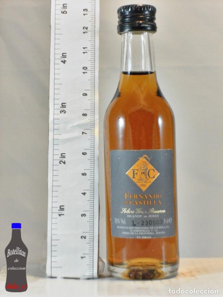 Coleccionismo de vinos y licores: BOTELLITA BOTELLIN BRANDY DE JEREZ SOLERA GRAN RESERVA FERNANDO DE CASTILLA JEREZ DE LA FRONTERA