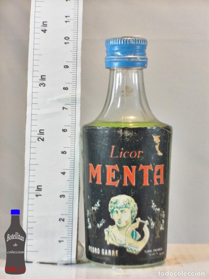 Coleccionismo de vinos y licores: BOTELLITA BOTELLIN LICOR MENTA PEDRO GARRE TORRE PACHECO ESPA&Ntilde;A