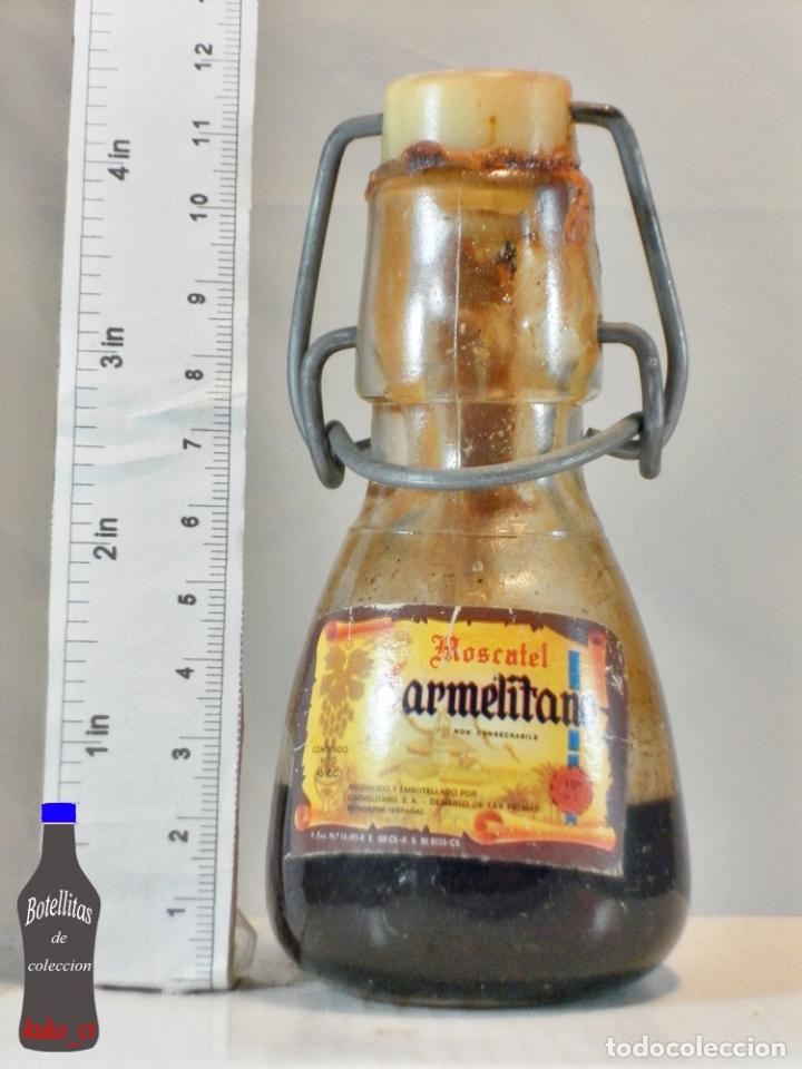 Sammlung von Weinen und Lik&ouml;ren: BOTELLITA BOTELLIN MOSCATEL CARMELITANO CARMELITAS DESIERTO DE LAS PALMAS BENICASIM