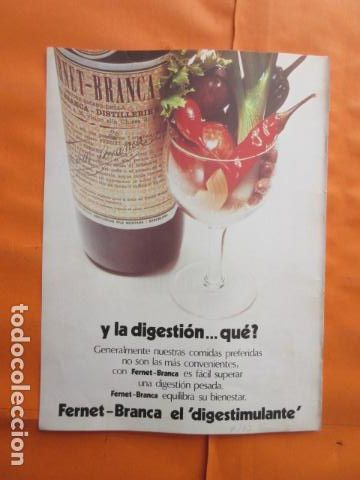 Coleccionismo de vinos y licores: PUBLICIDAD 1977 - COLECCION BEBIDAS - FERNET BRANCA