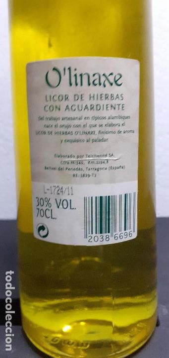 Coleccionismo de vinos y licores: Antigua botella licor de hierbas Olinaxe - Foto 6