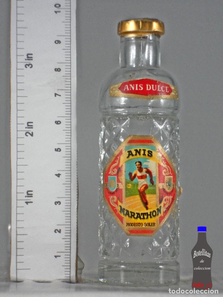 Collection of wines and liquors: BOTELLITA BOTELLIN ANIS MARATHON MODESTO SOLER