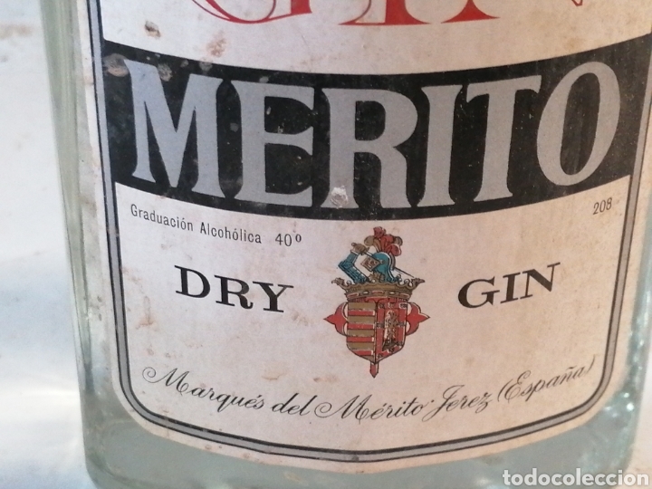 Coleccionismo de vinos y licores: Gin M&eacute;rito - Foto 2
