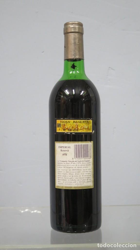Coleccionismo de vinos y licores: BOTELLA. IMPERIAL. RESERVA. 1978 - Foto 3