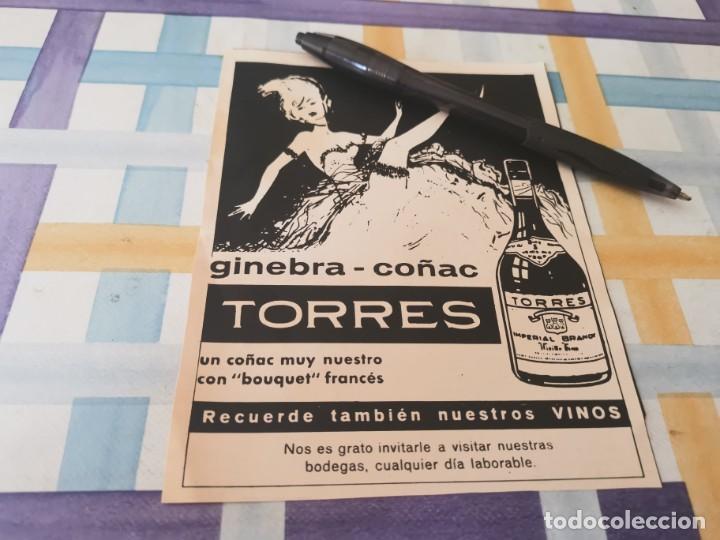 Coleccionismo de vinos y licores: GINEBRA CO&Ntilde;AC TORRES ANUNCIO PUBLICIDAD REVISTA 1969 POSIBLE RECOGIDA EN MALLORCA