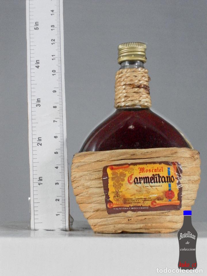 Sammlung von Weinen und Lik&ouml;ren: BOTELLITA BOTELLIN GARRAFA MOSCATEL CARMELITANO CARMELITAS DESIERTO DE LAS PALMAS BENICASIM