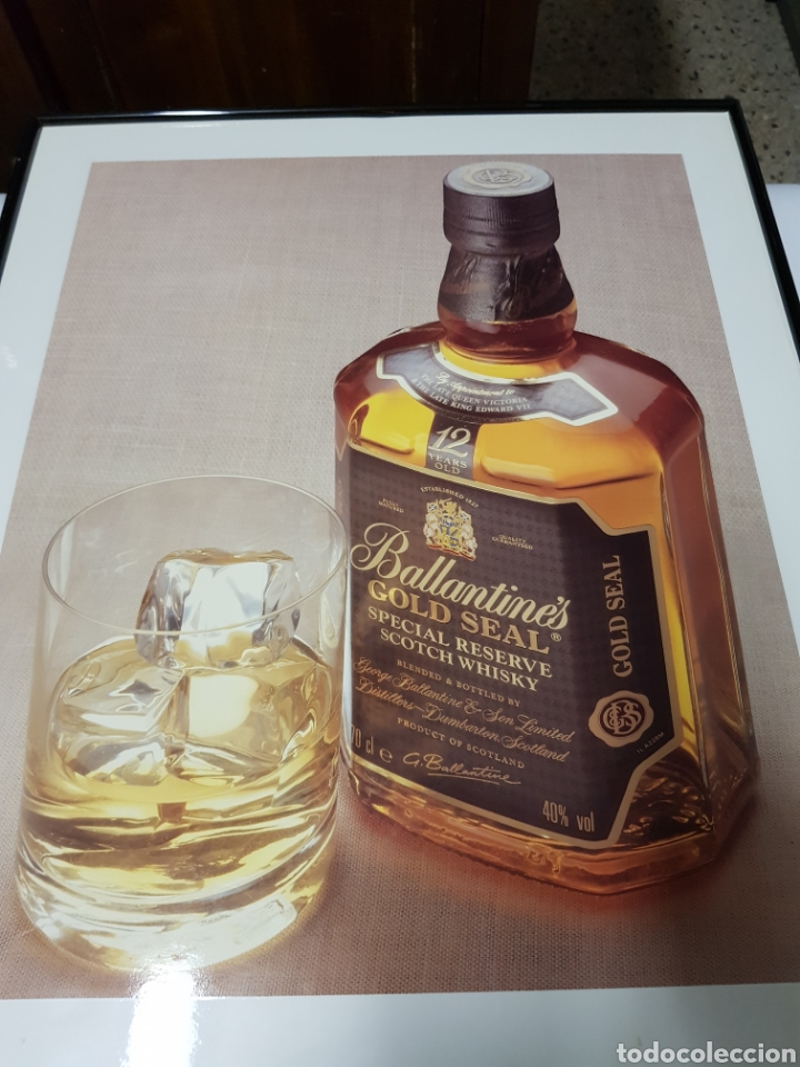Coleccionismo de vinos y licores: Cuadro de Whisky Ballantine's ,a&ntilde;os 1980