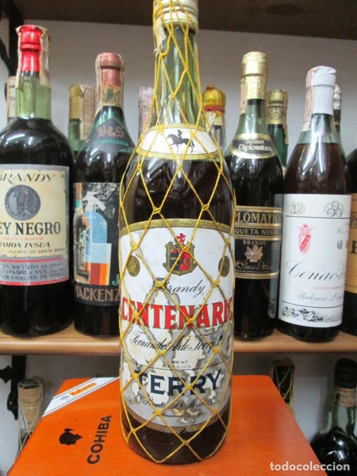 Coleccionismo de vinos y licores: ANTIGUA BOTELLA BRANDY CO&Ntilde;AC, CENTENARIO TERRY - Foto 1