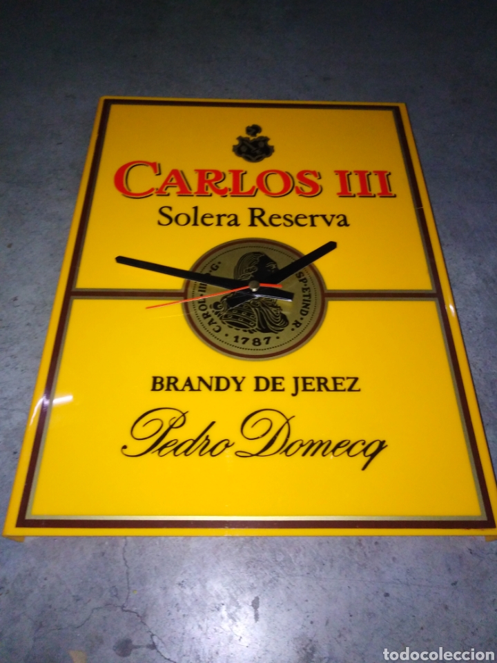 Coleccionismo de vinos y licores: ANTIGUO RELOJ DE BRANDY CARLOS III-FUNCIONA-ESTADO EXCELENTE
