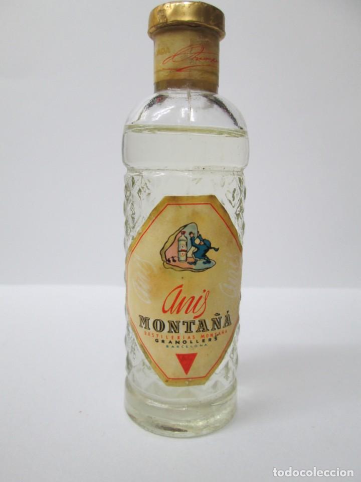 Coleccionismo de vinos y licores: ANTIGUO BOTELLIN BRANDY CO&Ntilde;AC, ANIS MONTA&Ntilde;A