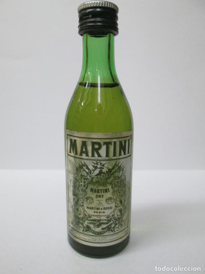 Coleccionismo de vinos y licores: ANTIGUO BOTELLIN BRANDY CO&Ntilde;AC, MARTINI DRY