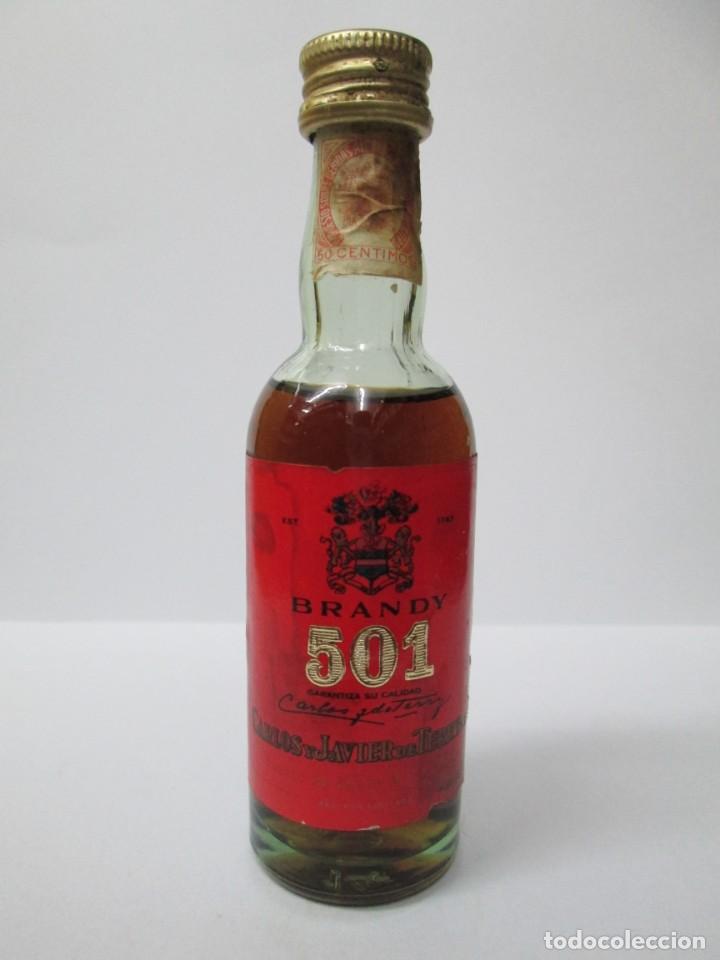 Coleccionismo de vinos y licores: ANTIGUO BOTELLIN BRANDY CO&Ntilde;AC, 501 ETIQUETA ROJA