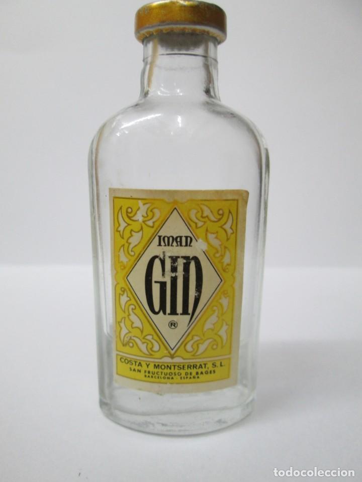 Coleccionismo de vinos y licores: ANTIGUO BOTELLIN BRANDY CO&Ntilde;AC, GIM IMAN