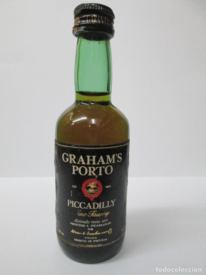 Coleccionismo de vinos y licores: ANTIGUO BOTELLIN BRANDY CO&Ntilde;AC, GRAHAN'S PORTO PICCADILLY