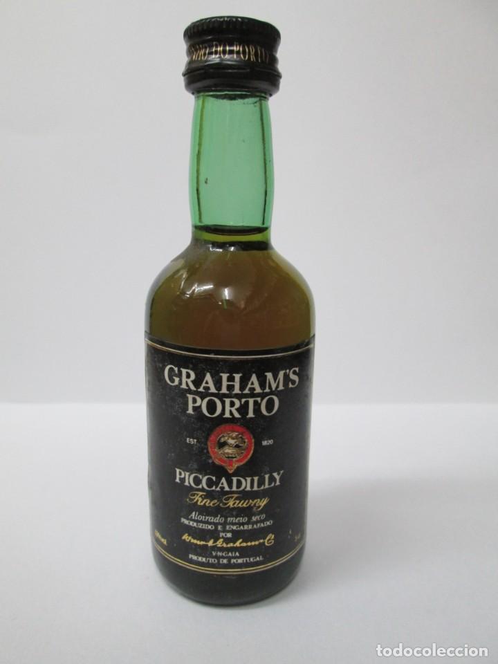 Coleccionismo de vinos y licores: ANTIGUO BOTELLIN BRANDY, GRAHAM'S PORTO PICCADILLY