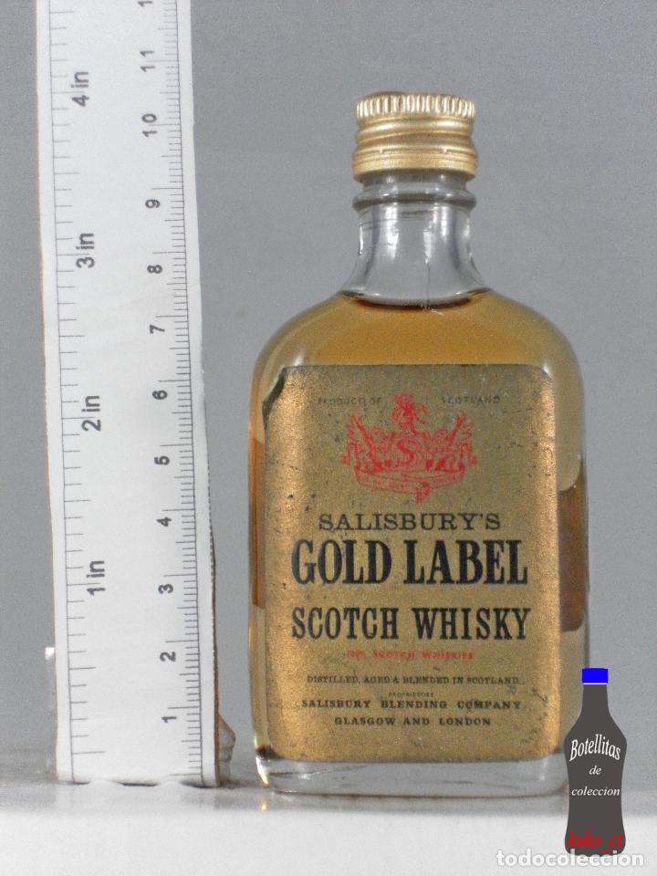 Coleccionismo de vinos y licores: BOTELLITA BOTELLIN SALISBURY&acute;S GOLD LABEL SCOTCH WHISKY 5 YEARS GLASGOW AND LONDON