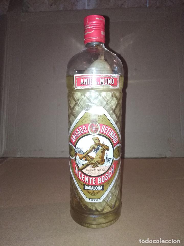 Coleccionismo de vinos y licores: rareza pepino botella 1 l anis del mono badalona barcelona