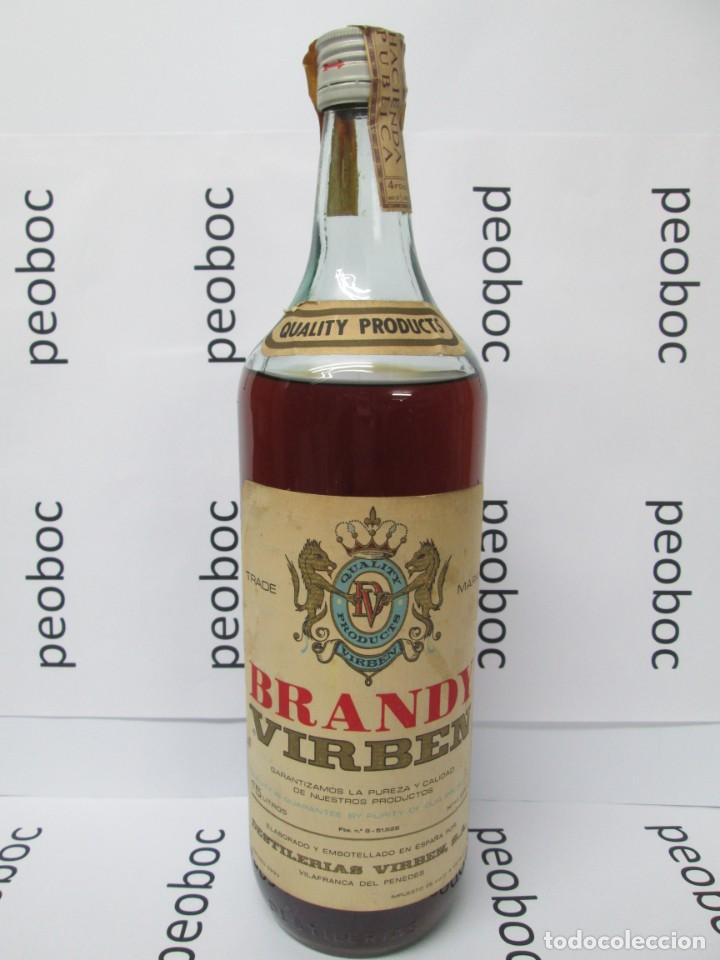 Coleccionismo de vinos y licores: ANTIGUA BOTELLA BRANDY CO&Ntilde;AC, VIRBEN 1,50 LITROS, IMPUESTO DE 4 PTS, DECADA 60-70