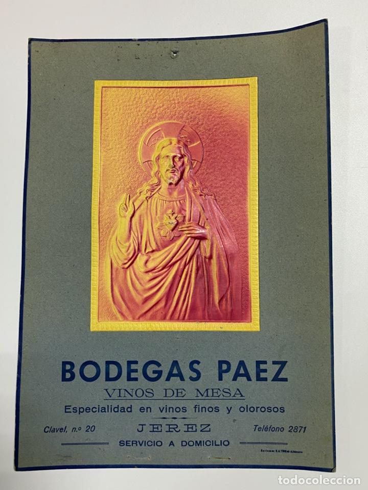 Colecionismo de vinhos e licores: CARTON PUBLICITARIO DE BODEGAS PAEZ. JEREZ. VER FOTOS