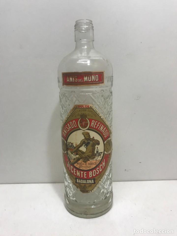 Coleccionismo de vinos y licores: BOTELLA ANTIGUA ANIS DEL MONO VAC&Iacute;A