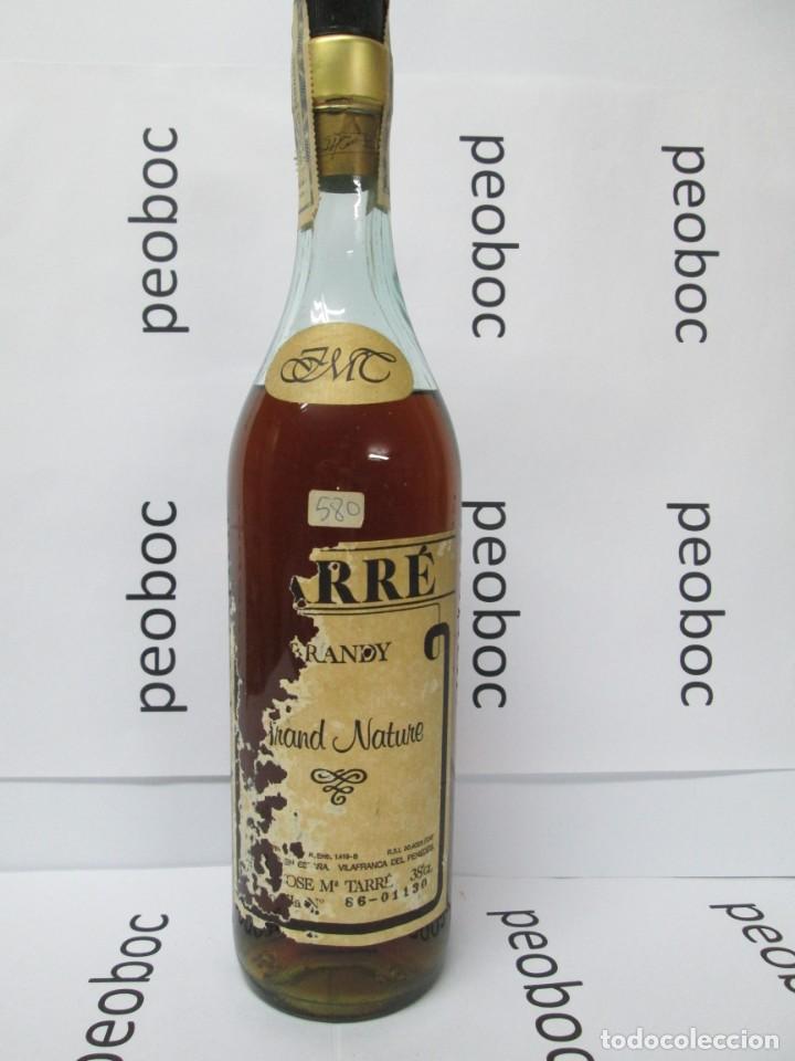 Coleccionismo de vinos y licores: ANTIGUA BOTELLA BRANDY CO&Ntilde;AC,TARR&Egrave; NATURE, IMPUESTO DE 8 PTS