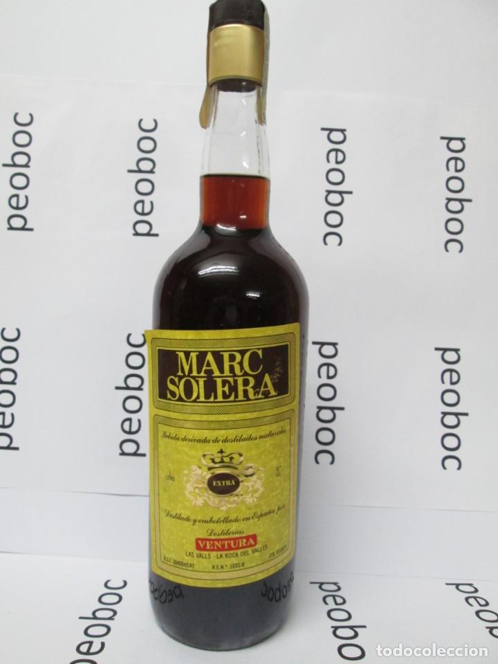 Coleccionismo de vinos y licores: ANTIGUA BOTELLA BRANDY CO&Ntilde;AC, MARC SOLERA VENTURA, IMPUESTO DE 8 PTS, DECADA 70-80