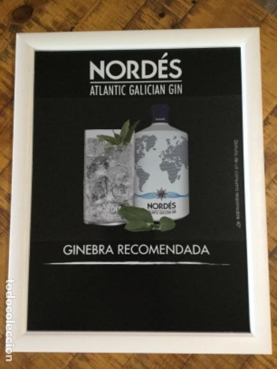 Coleccionismo de vinos y licores: NORD&Eacute;S - PIZARRA ENMARCADA - GINEBRA DE GALICIA