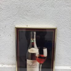 Coleccionismo de vinos y licores: CUADRO ANTIGUO PUBLICIDAD RIOJA FAUSTINO RIVERO 57X42 CM