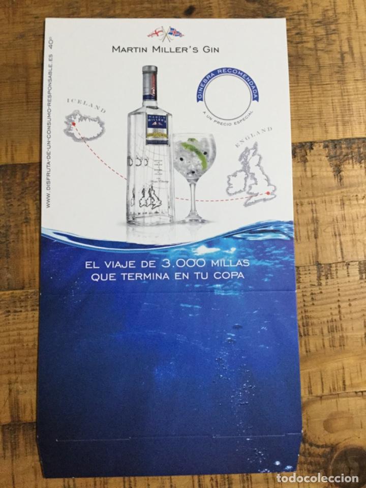 Coleccionismo de vinos y licores: MARTIN MILLER&rsquo;S GIN - DIPTICO DE CART&Oacute;N - GINEBRA GRAN BRETA&Ntilde;A